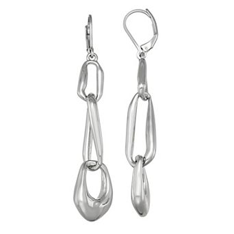 Simply Vera Vera Wang Silver Tone Link Linear Drop Earrings