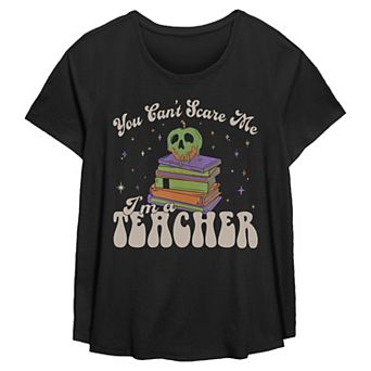 Plus Size Disney Villains You Can't Scare Me I'm A Teacher Flowy Graphic Tee