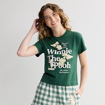 Juniors' Disney's Winnie the Pooh Hundred Acre Wood Graphic Baby Tee