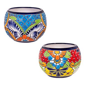 Evergreen Enterprises Talavera Baul Planter Set of 2