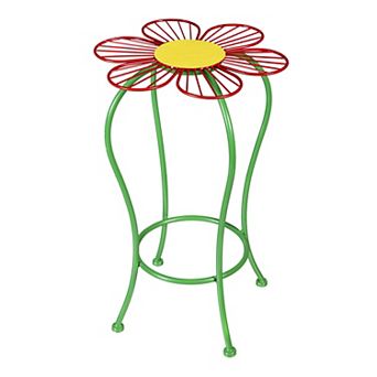 Evergreen Enterprises 20-Inch Flower Shaped Top Metal Plant Stand