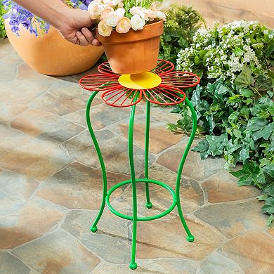 Evergreen Enterprises 20-Inch Flower Shaped Top Metal Plant Stand