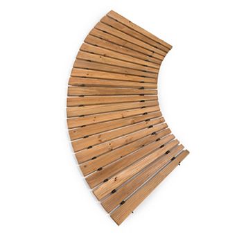 Evergreen Enterprises 4-Foot Curved Wooden Pathway Outdoor Decor