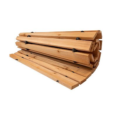 Evergreen Enterprises 4-Foot Curved Wooden Pathway Outdoor Decor