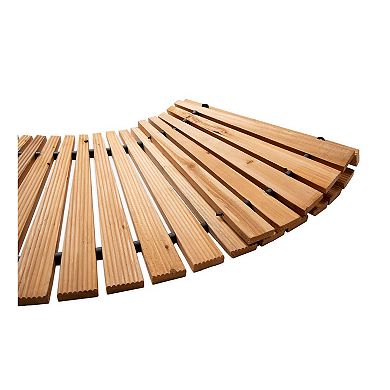 Evergreen Enterprises 4-Foot Curved Wooden Pathway Outdoor Decor