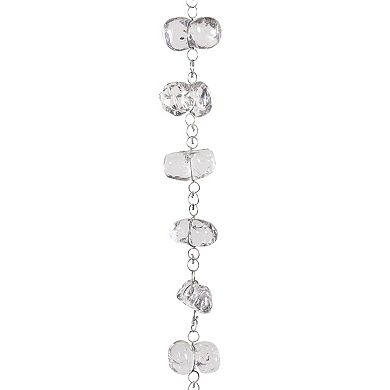 Evergreen Enterprises 70-Inch Glass Pebble Rain Chain Outdoor Decor