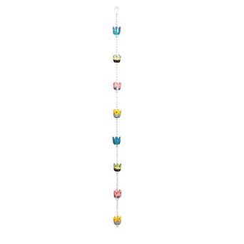 Evergreen Enterprises Hand Painted Basket Rain Chain 96-Inch Outdoor Decor