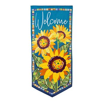 Evergreen Enterprises Welcome Sunflower Garden Flag