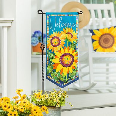 Evergreen Enterprises Welcome Sunflower Garden Flag