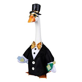Evergreen Giddy the Porch Goose Tuxedo Outfit Outdoor Decor
