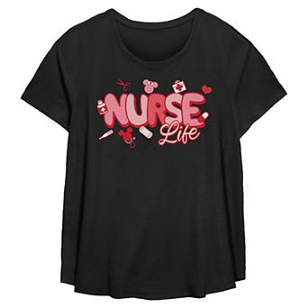 Women's Plus Disney Nurse Life Short Sleeve Graphic Tee