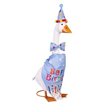 Evergreen Enterprises Giddy the Porch Goose Birthday Boy Outfit Outdoor Decor