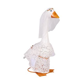 Evergreen Enterprises Giddy the Porch Goose Bride Outfit Outdoor Decor