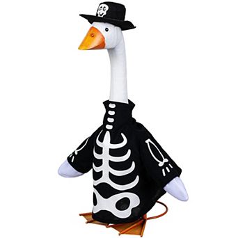 Evergreen Enterprises Giddy the Porch Goose Glow-in-the-Dark Skeleton Outfit Outdoor Decor