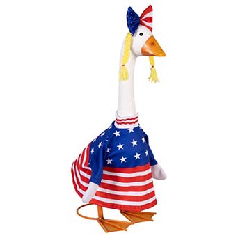 Evergreen Enterprises Giddy the Porch Goose Patriotic Dress Outdoor Decor