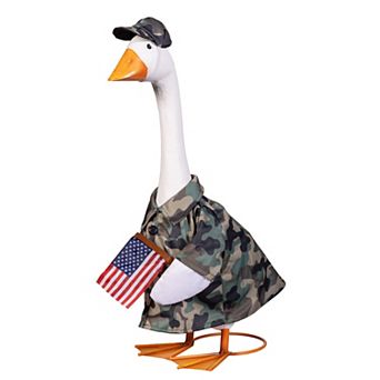 Evergreen Giddy the Porch Goose Camo Outfit Outdoor Decor