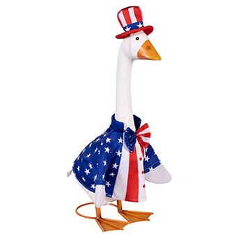 Evergreen Enterprises Giddy the Porch Goose Patriotic Suit Outfit Outdoor Decor