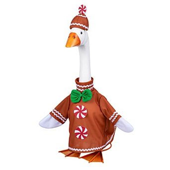 Evergreen Enterprises Giddy the Porch Goose Gingerbread Outfit Outdoor Decor