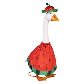 Evergreen Giddy the Porch Goose Watermelon Season Outfit Outdoor Decor