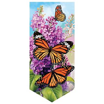 Evergreen Butterfly Suede Garden Flag