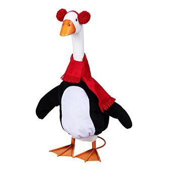 Evergreen Enterprises Giddy the Porch Goose Winter Penguin Outfit Outdoor Decor