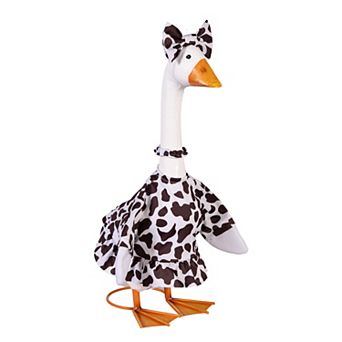 Evergreen Giddy the Porch Goose Outfit with Bow Outdoor Decor