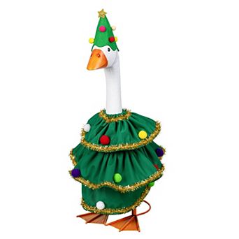 Evergreen Enterprises Giddy the Porch Goose Christmas Tree Outfit Outdoor Decor