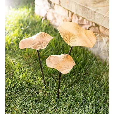 Evergreen Enterprises Organic Shaped Iridescent Glass Stones Set of 3