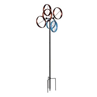 Evergreen Enterprises 72-Inch Metal Roundabout Breeze Wind Spinner Outdoor Decor