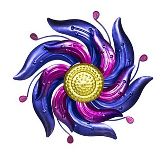 Evergreen Enterprises 85-Inch Colorful Solar Wind Spinner Outdoor Decor