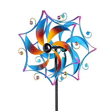 Evergreen Enterprises 48-Inch Metal Whirling Mirage Wind Spinner Outdoor Decor