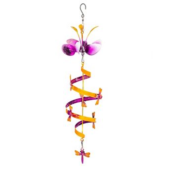 Evergreen Enterprises 91-Inch Metal Pinwheel Prism Spinner Outdoor Decor