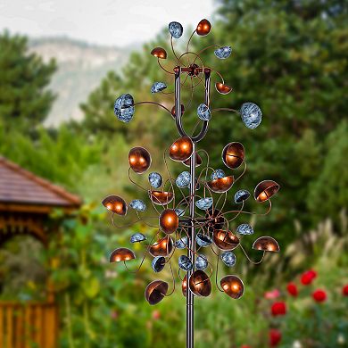Evergreen Enterprises Petal Sphere Wind Spinner Outdoor Decor 86-Inch