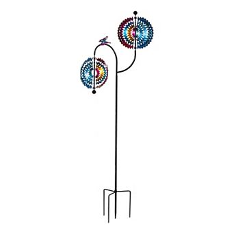 Evergreen Enterprises 73-Inch Rainbow Whirl Wind Spinner Outdoor Decor