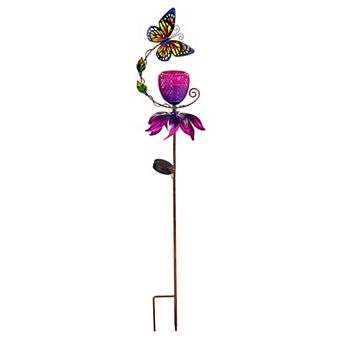 Evergreen Enterprises Butterfly Solar Garden Stake Outdoor Decor