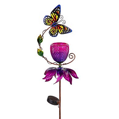 Evergreen Enterprises Butterfly Solar Garden Stake Outdoor Decor
