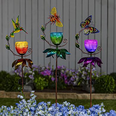 Evergreen Enterprises Butterfly Solar Garden Stake Outdoor Decor