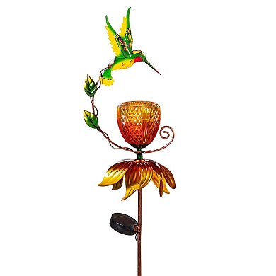Evergreen Enterprises Hummingbird Solar Garden Stake Outdoor Decor 36-in.
