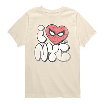 Boys 8-20 Marvel Spider-Man I Heart NYC Distressed Graphic Tee