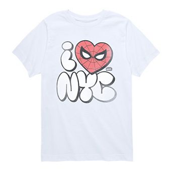 Boys 8-20 Marvel Spider-Man I Heart NYC Distressed Graphic Tee