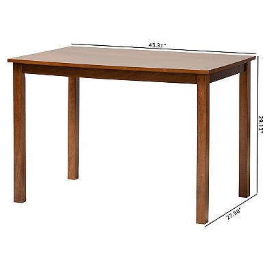 Baxton Studio Eveline 43-Inch Rectangular Dining Table