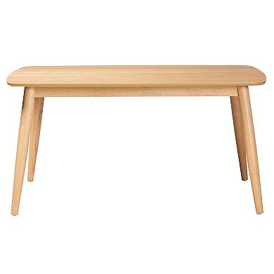 Baxton Studio Flora Dining Table with Natural Wood Finish