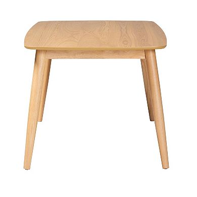 Baxton Studio Flora Dining Table with Natural Wood Finish
