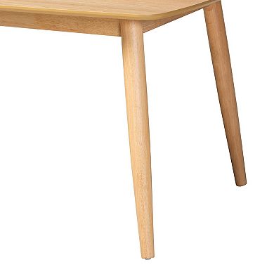 Baxton Studio Flora Dining Table with Natural Wood Finish