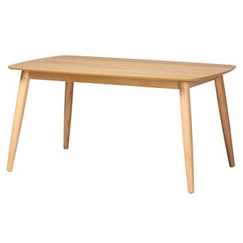 Baxton Studio Flora Dining Table with Natural Wood Finish