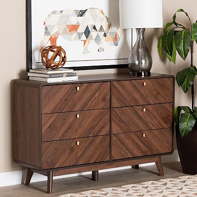 Baxton Studio Markell 6-Drawer Dresser