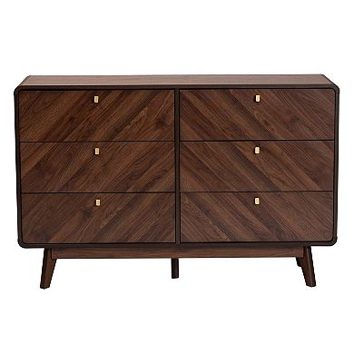 Baxton Studio Markell 6-Drawer Dresser
