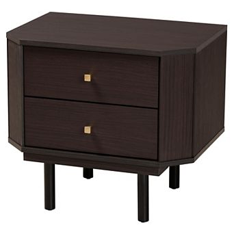 Baxton Studio Norwood 2-Drawer End Table