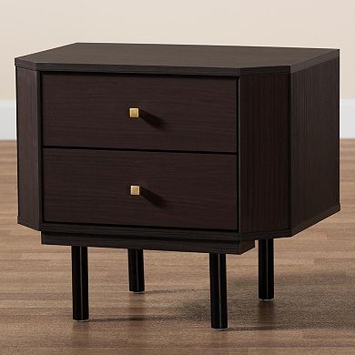 Baxton Studio Norwood 2-Drawer End Table