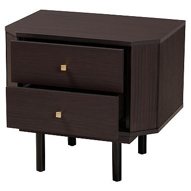 Baxton Studio Norwood 2-Drawer End Table